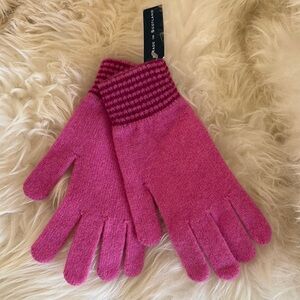 Pink Cashmere Gloves made in Scotland